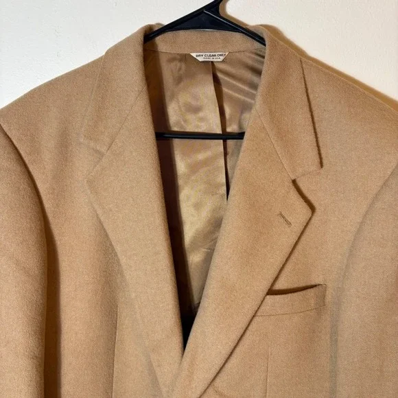 NWT Vintage Bill Blass‎ 100% Camel Hair Blazer Size 42LG